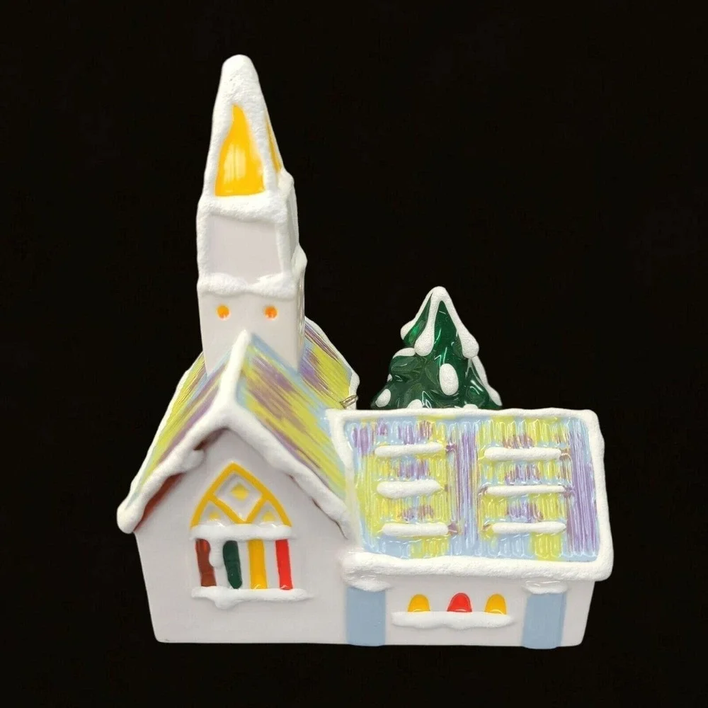 Department 56 Classic Ornament Steepled Church Ornament 1979 Snow Village Vtg